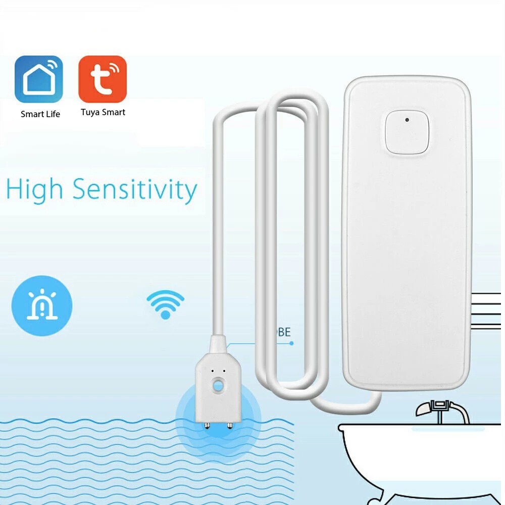 Wifi Water Sensor - 漏水警報器センサー,水漏れ検知器,オーバーフロー,洪水漏れアラート,リモートモニター,Tuya/スマートライフによる漏えい通知