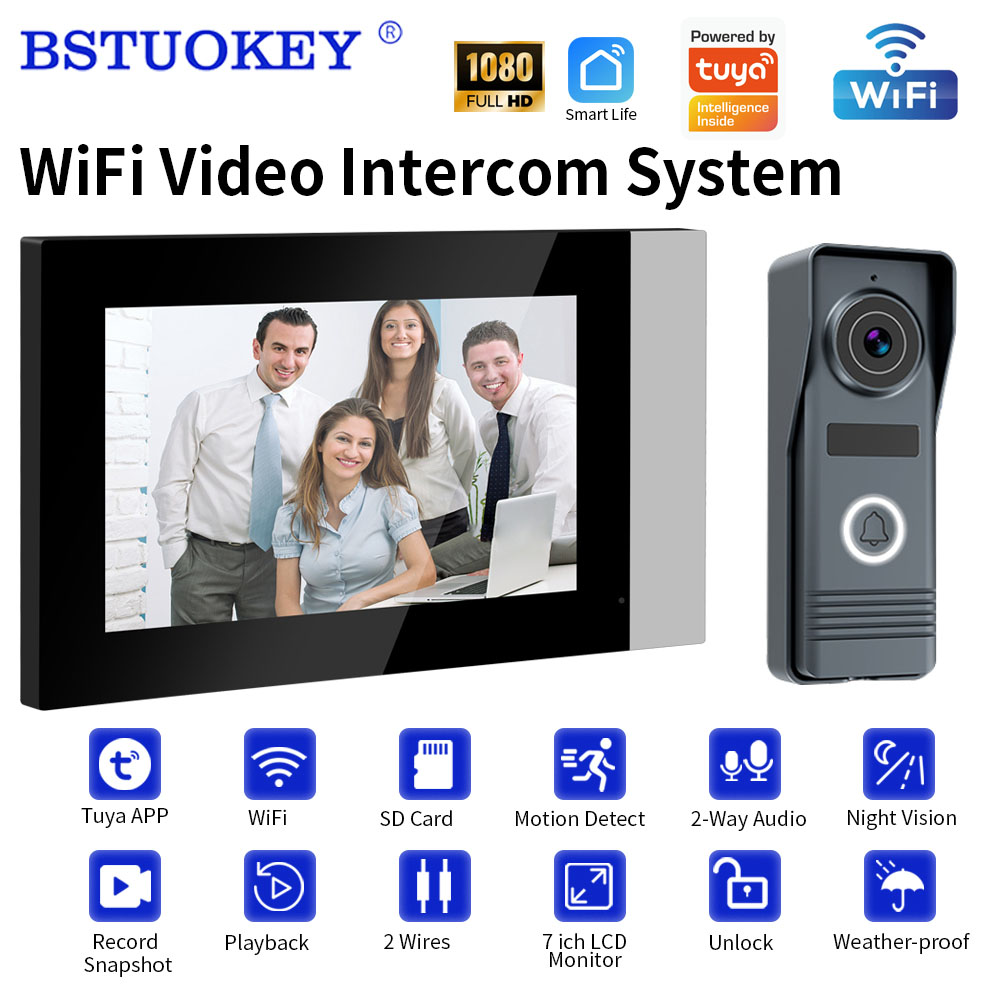 Smart Home Video Doorphone Ezviz - 2線式スマートホームWifi 1080Pビデオインターホン ビデオドアホン 7インチタッチモニター ビデオドアベル ドアカメラ