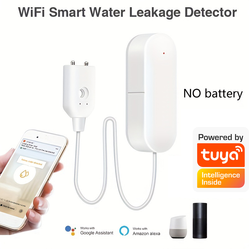 Wifi Water Sensor - WiFi水位センサー漏れ検知器、tuyaスマートウォーターアラートオーバーフロー警報セキュリティシステム対応