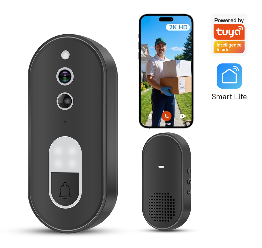 Smart Home Video Doorphone Ezviz - Tuya 1080P HD ワイヤレス WiFi ビデオドアベルスマートホームセキュリティカメラ双方向オーディオナイトビジョンモーション検出