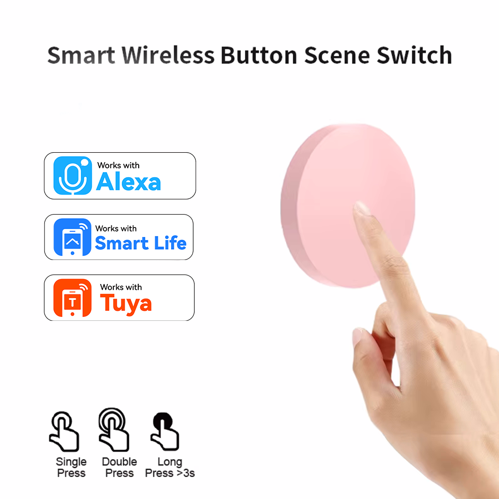Smart Home Voice Assistant - ZigBee スマートワイヤレスボタンシーンスイッチ Tuya スマートライフリモコン用 Google Alexa