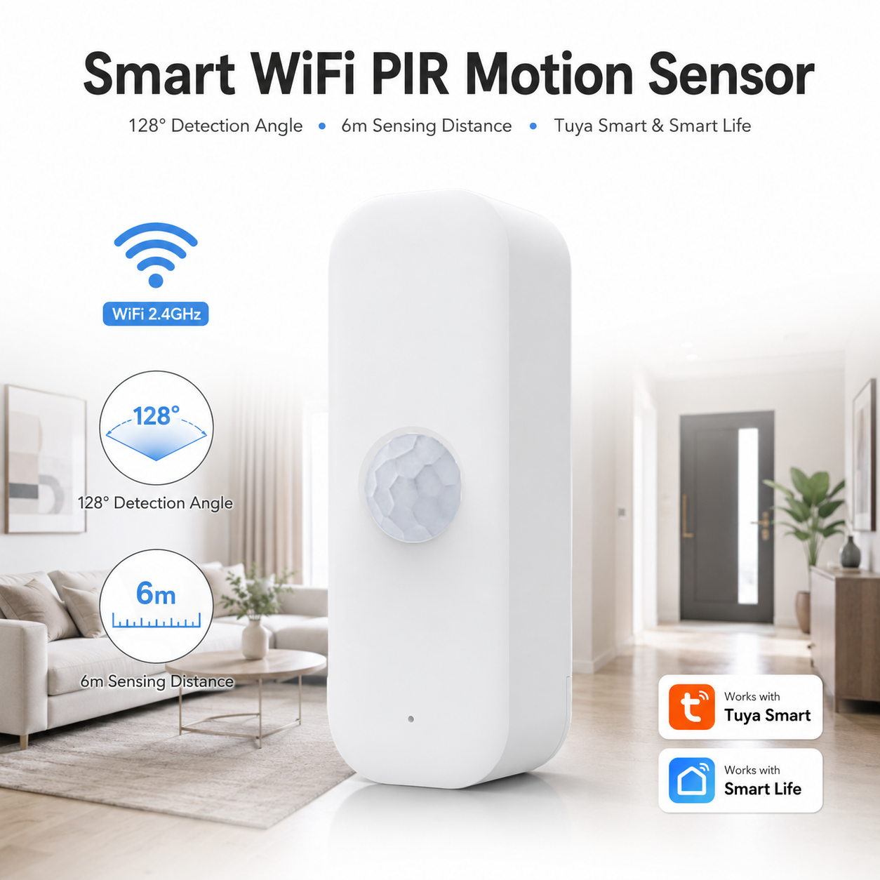 Smart Home Tablet - Tuya WiFi モーションセンサー スマート PIR 人感センサー
