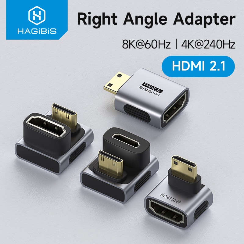 Smart Home Tablet - ハギビス ミニHDMI - HDMI変換アダプター 直角90度 オス-メス