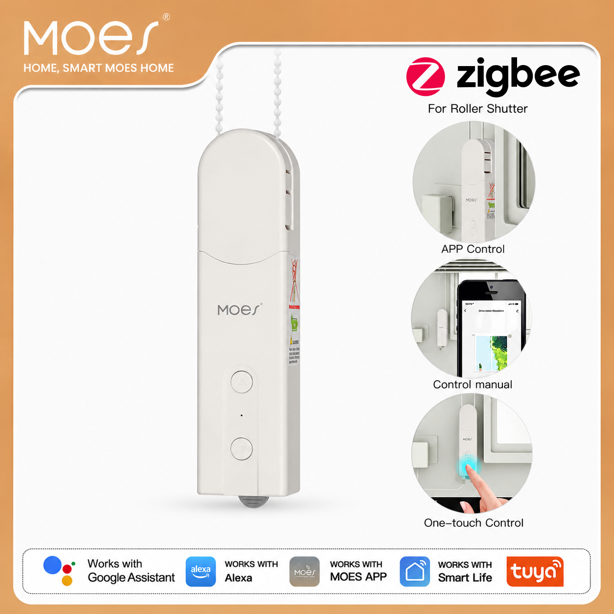Smart Home Vimar - MOES ZigBee スマート DIY 電動ローラーブラインド/シェード ドライブモーターハブ