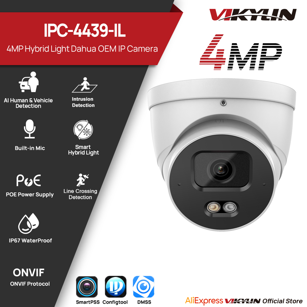 Smart Home Certification - VIKYLIN 4MP IP セキュリティカメラ スマートデュアルライト 内蔵マイク