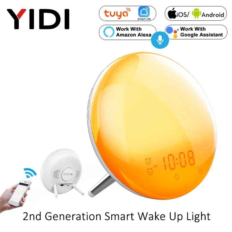 Wifi Led Dimmer - WiFi Tuya スマートライフ ウェイクアップライト 目覚まし時計 ワイヤレスリモコン