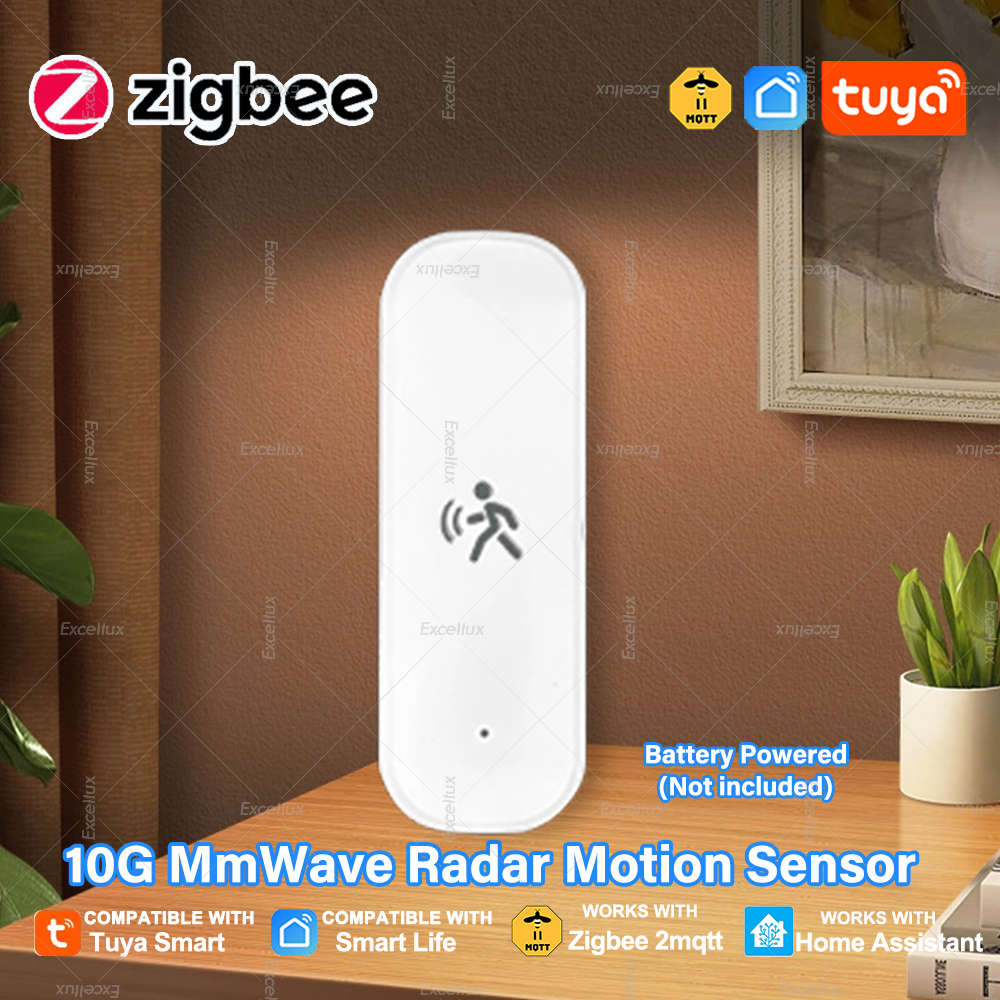 Zigbee Motion Sensor - ZigBee 人感センサー 10G MmWave レーダーモーションセンサー、輝度温度湿度付き、Tuya アプリ/ホームアシスタント