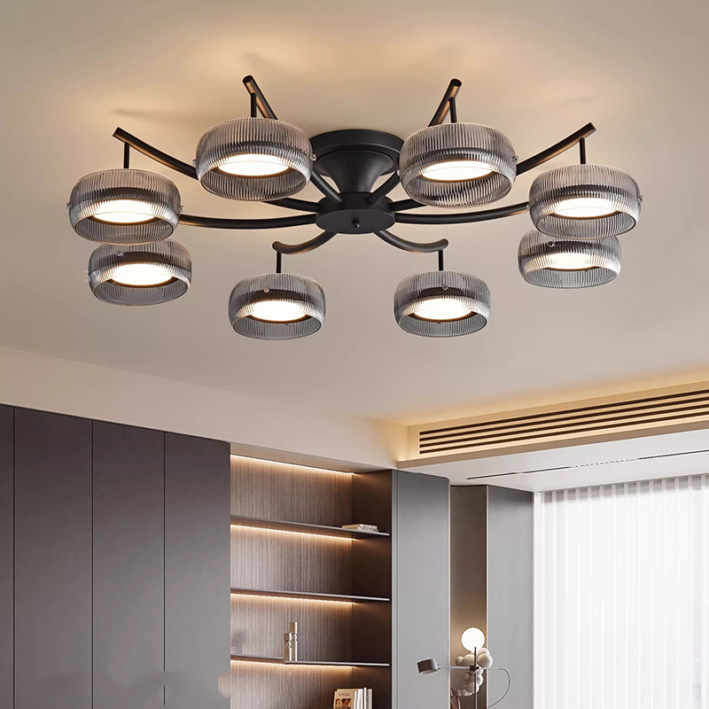 Smart Home Interior - 家の装飾ペンダントランプモダンなシャンデリア寝室用天井ランプインテリア照明スマート LED シャンデリア屋内照明