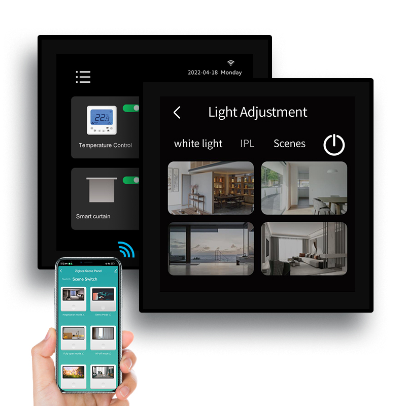 Smart Home Touchscreen Control Panel - 2022 T8E Linux 4インチタッチスクリーンスイッチディスプレイパネルリモートコントロールスマートホームコントロールパネル（Alexa対応）