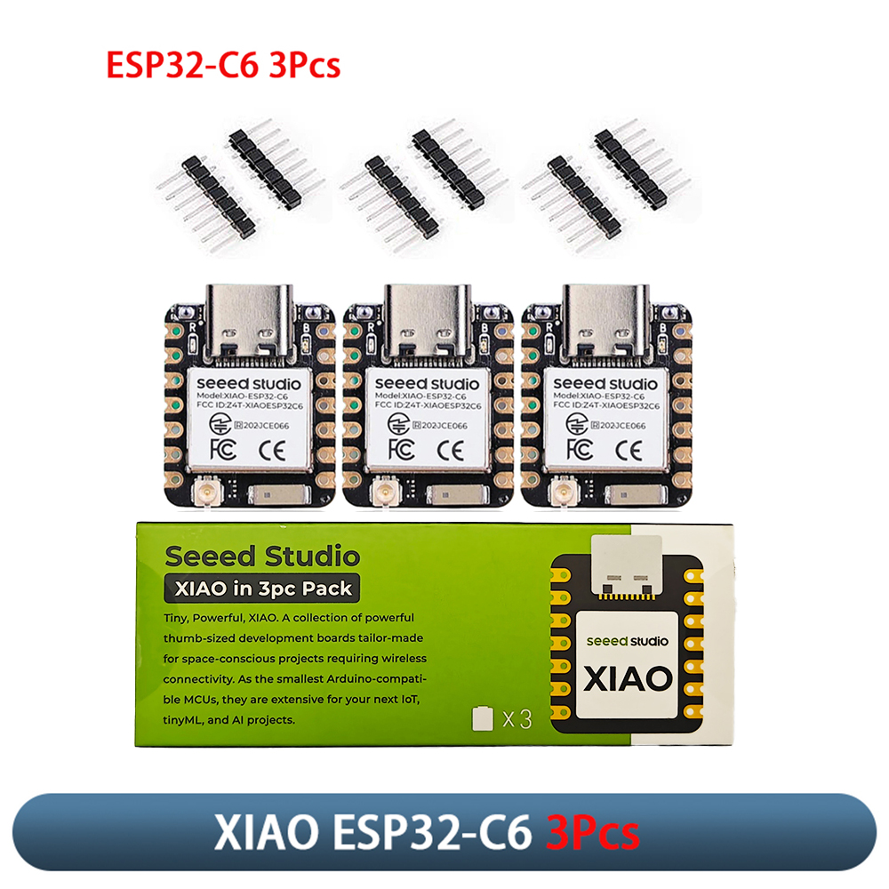Smart Home Full System - XIAO ESP32-C6 3 個開発ボードモジュール 2.4GHz WiFi6