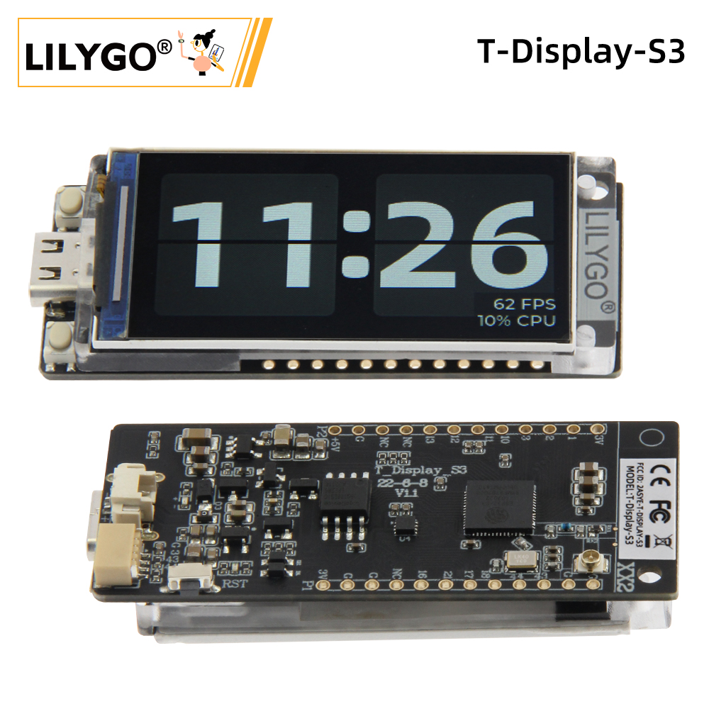 Smart Home Esp32 - LILYGO® T-Display-S3 ESP32-S3 1.9インチST7789 lcdディスプレイ開発ボード無線lanブルートゥース5.0無線モジュール170*320解像度
