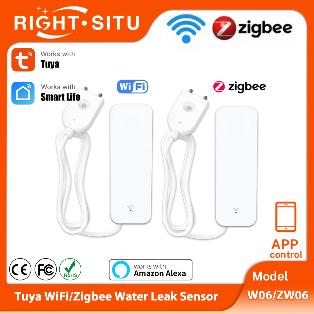 Wifi Water Sensor - Tuya WiFi Zigbee 水センサー スマート漏水検知器 洪水漏水警報