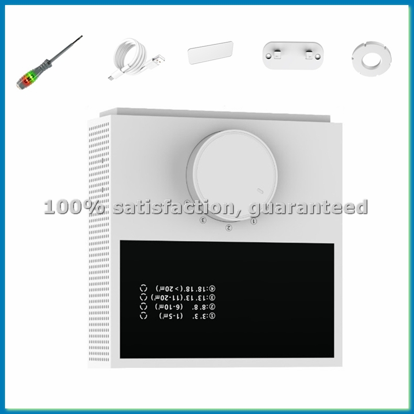 Smart Home Display - 家庭用空気清浄機 2400Mah USB充電式マイナスイオン空気清浄機 低騒音スマート空気イオナイザー LEDディスプレイ付き-A09G