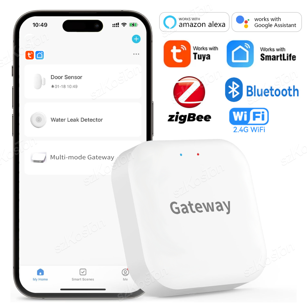 Smart Home Vimar - Tuya Smart Lifeマルチモードゲートウェイ,ホームオートメーションハブ,Zigbee,wifiブリッジ,Bluetoothメッシュ,Alexa用音声制御,Google