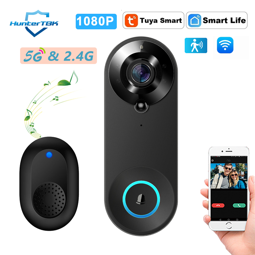 Smart Home Video Doorphone Ezviz - 5G 2.4G WiFi ビデオドアベル 1080P ワイヤレスカメラドアベル