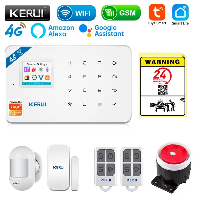 Smart Home Vimar - KERUI セキュリティ警報システムキット W184 4G WIFI GSM