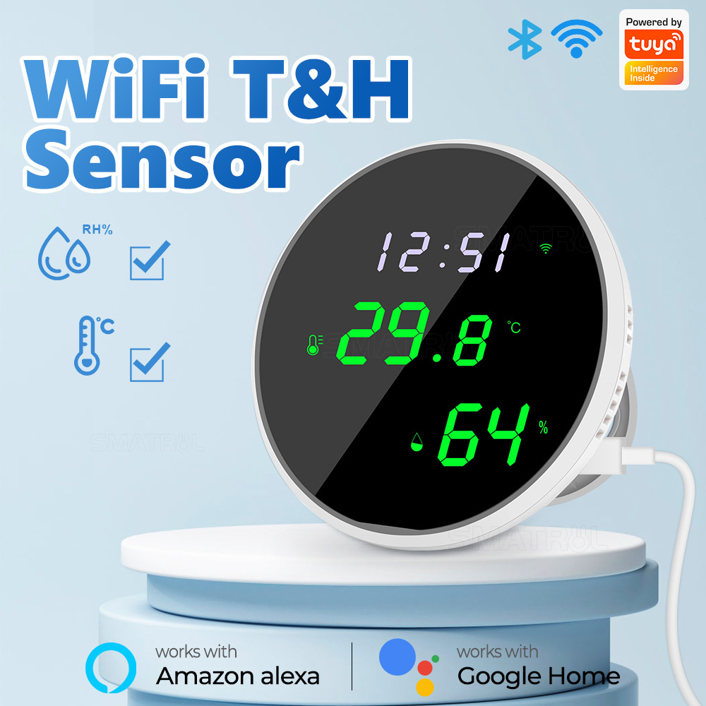 Smart Home News - Tuya USB スマート温度湿度センサー WiFi APP リモートモニター