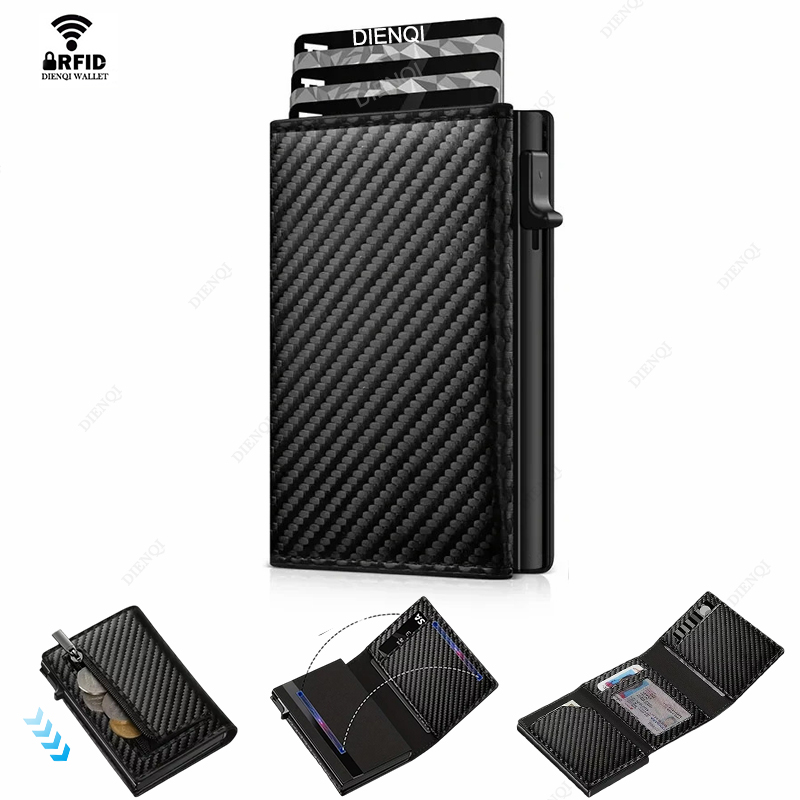 Smart Home Credit - ホームオフィス収納用品 RFIDカードホルダー ビジネス クレジットカードホルダー ポップアップメタルカードケース コインパース