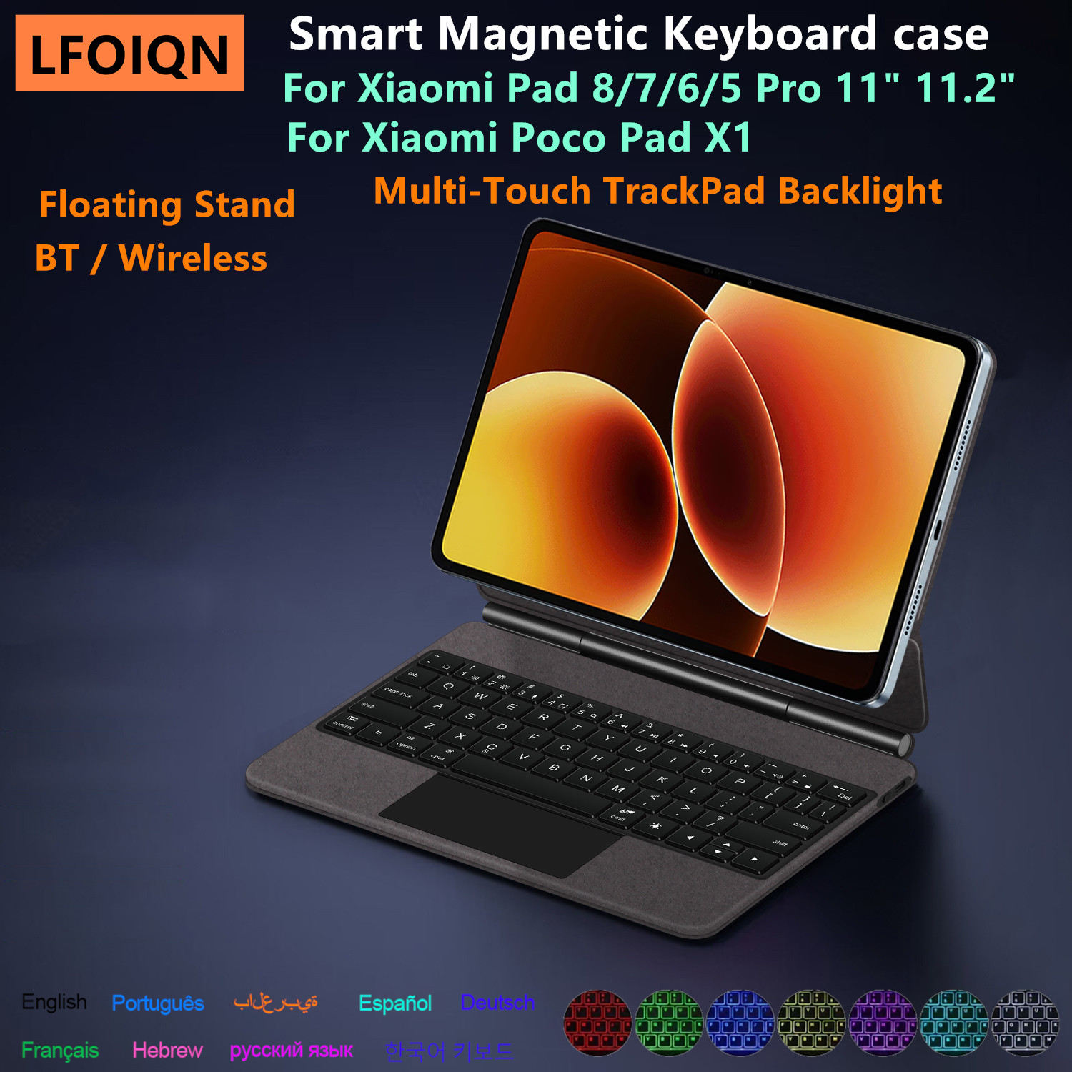 Smart Home Tablet - LFOIQNマジックキーボード Xiaomi Poco Pad X1用 マグネット式ケース