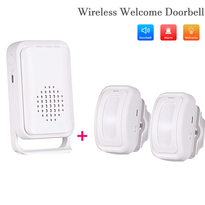 Wireless Door Sensor - ワイヤレスウェルカムドアベル,赤外線センサー,誘導アラーム,ドアベル,エントリー,ホームシステム,店舗,ホテル