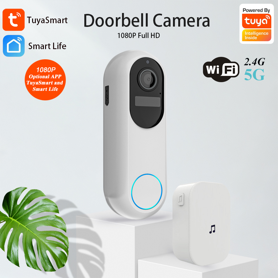 Smart Home Video Doorphone Ezviz - Tuya スマートビデオドアベル防水ナイトビジョンホームセキュリティ 1080P カメラデジタルビジュアルインターホン 2.4GHz 5GHz