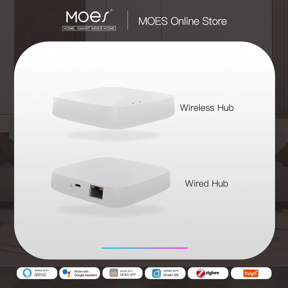 Smart Home Moes - Tuya ZigBee 3.0 スマート ゲートウェイ ハブ