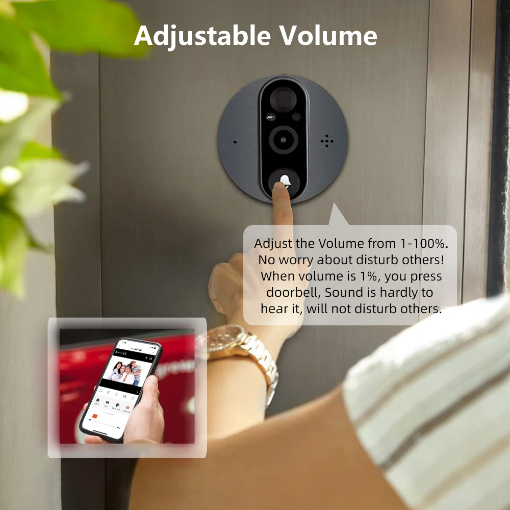 3MP スマート-ホームセキュリティカメラ,のぞき穴ドアベル - Smart Home Video Doorphone Ezviz のレビューと価格