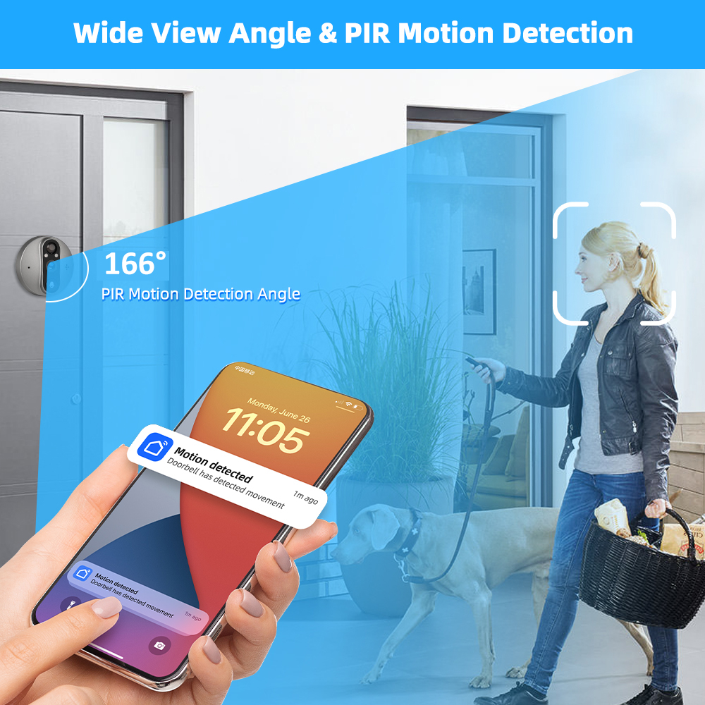 3MP スマート-ホームセキュリティカメラ,のぞき穴ドアベル - Smart Home Video Doorphone Ezviz のレビューと価格