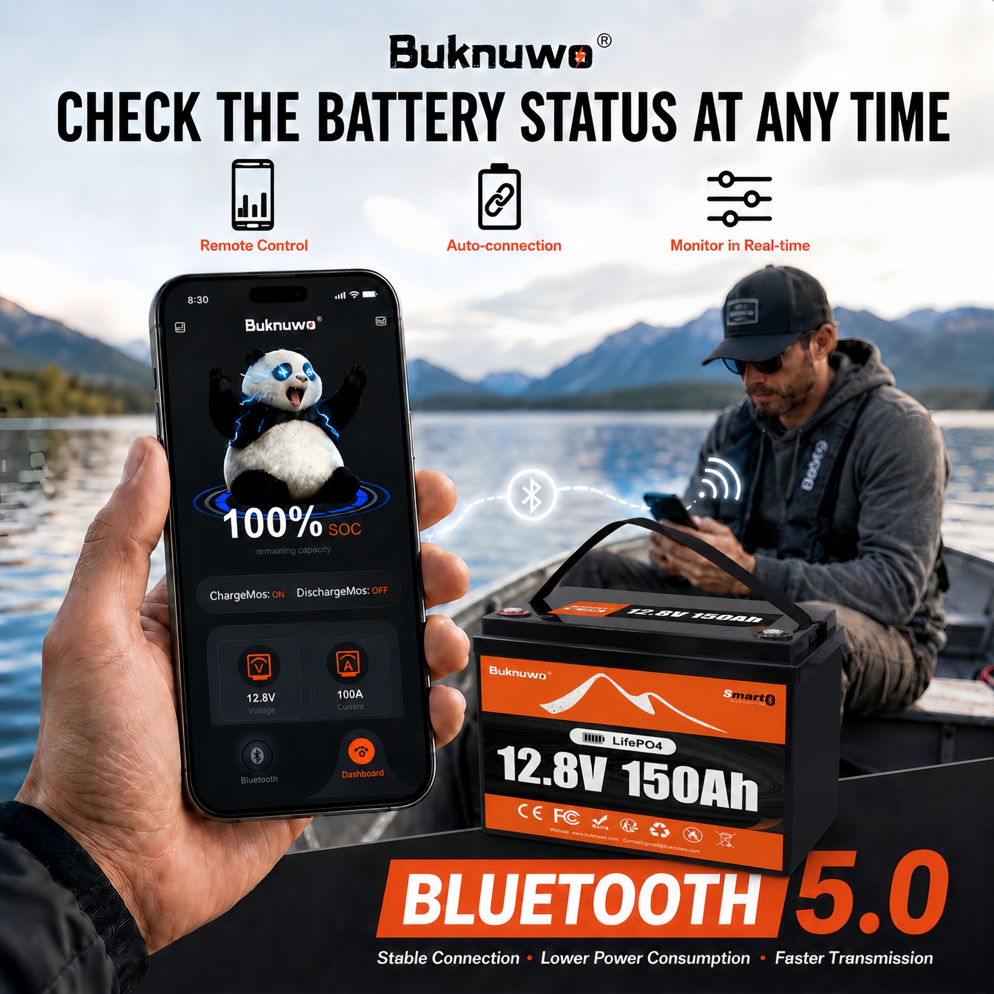 Buknuwo Smart 12V/12.8V 150Ah  - Smart Home News のレビューと価格