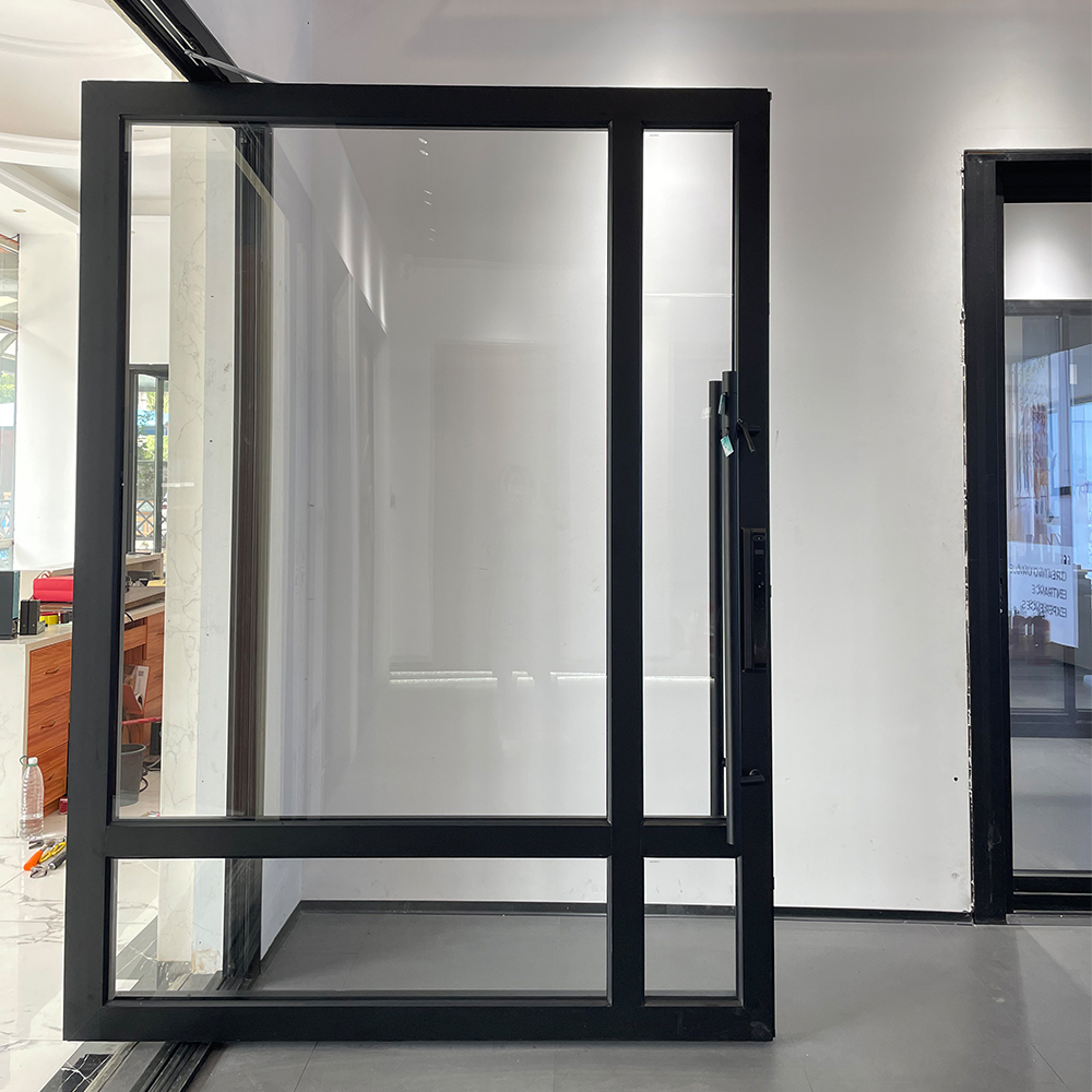 シシナルピボットドア、スマートロック付きアルミ製二重ガラスプ - Smart Home Interior のレビューと価格