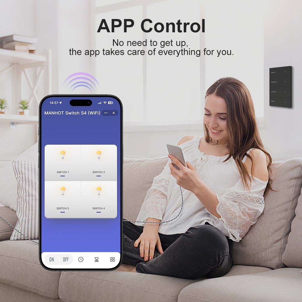 Manhot DIYネームスイッチZigbeeスマートディス - Smart Home Button のレビューと価格