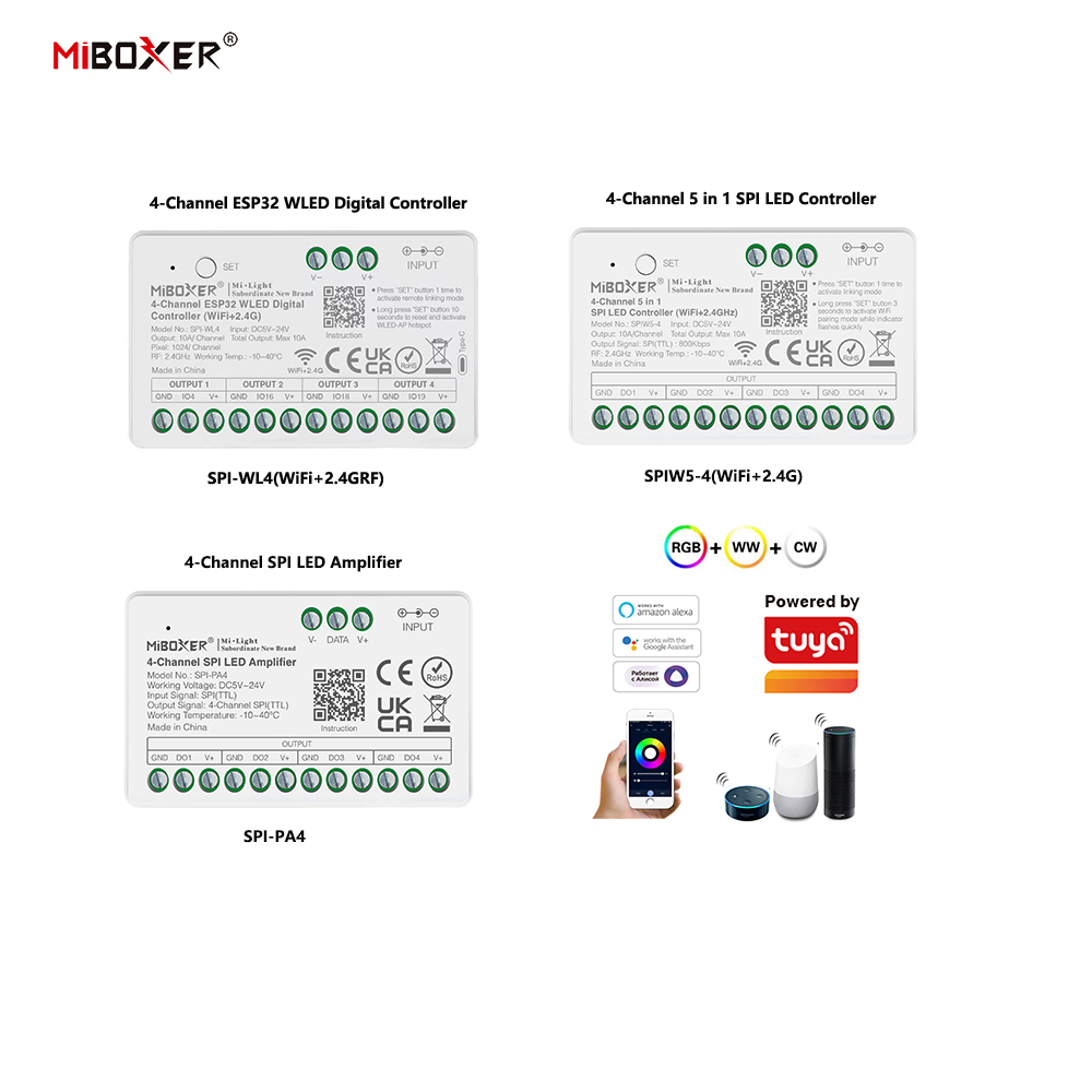 Miboxer SPIW5-4 5in1 SPI LED コ - Wifi Led Dimmer のレビューと価格