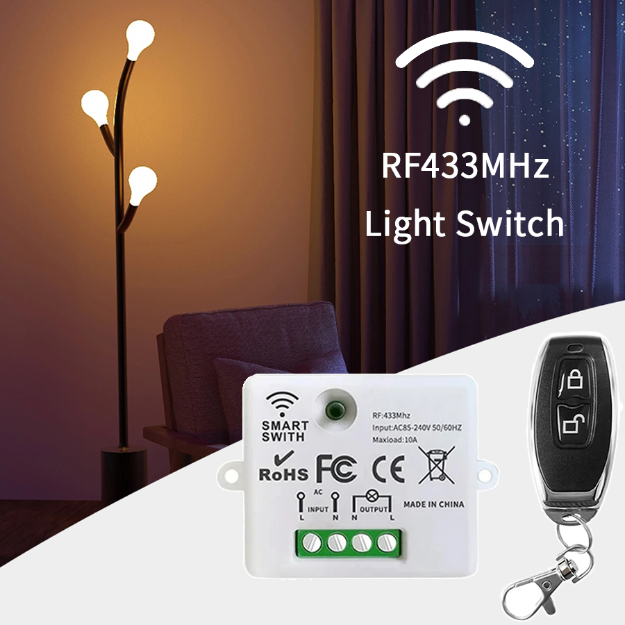 RF 433MHz ワイヤレスリモートコントロールスイッチス - Smart Home Button のレビューと価格