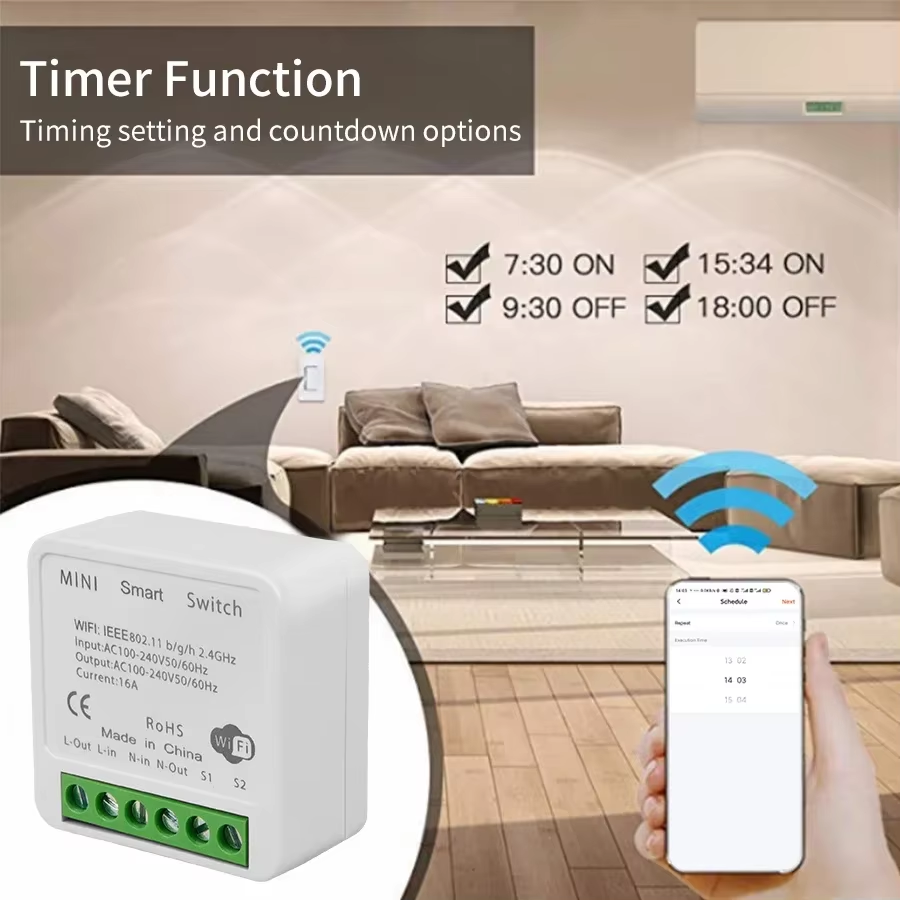 16A 20A WiFiスマートスイッチ 2ウェイコントロー - Smart Home Button のレビューと価格