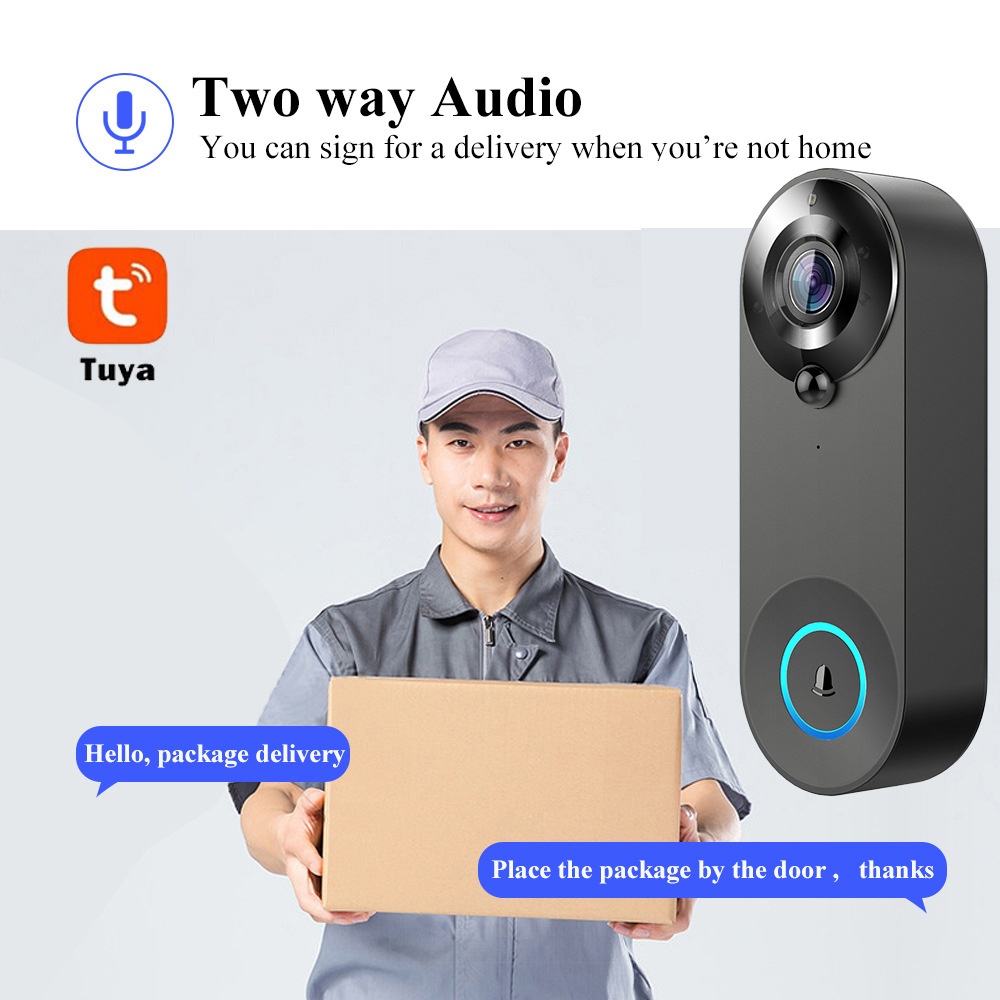 Tuya 1080P ワイヤレス WIFI ドアベルビデオイ - Smart Home Video Doorphone Ezviz のレビューと価格
