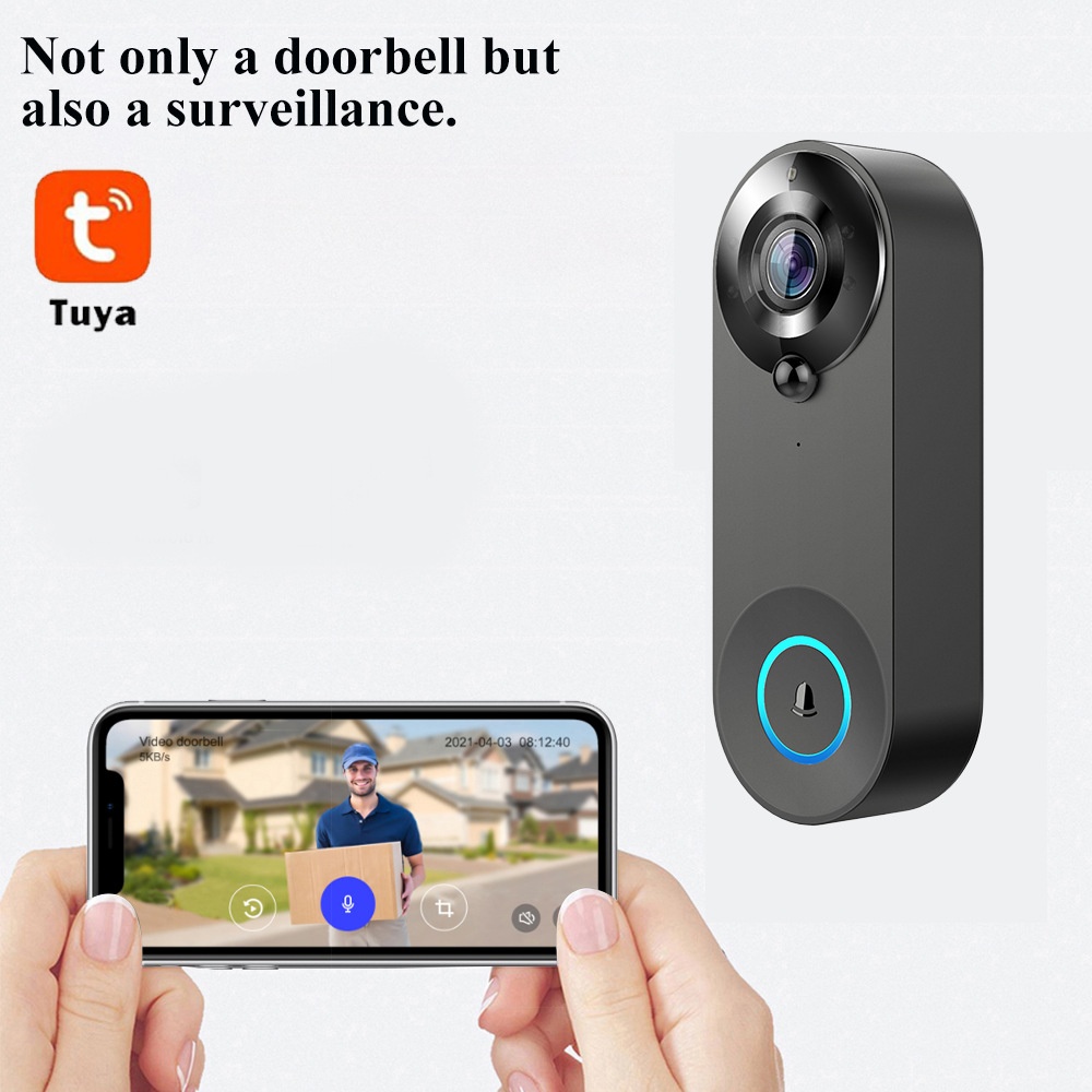 Tuya 1080P ワイヤレス WIFI ドアベルビデオイ - Smart Home Video Doorphone Ezviz のレビューと価格
