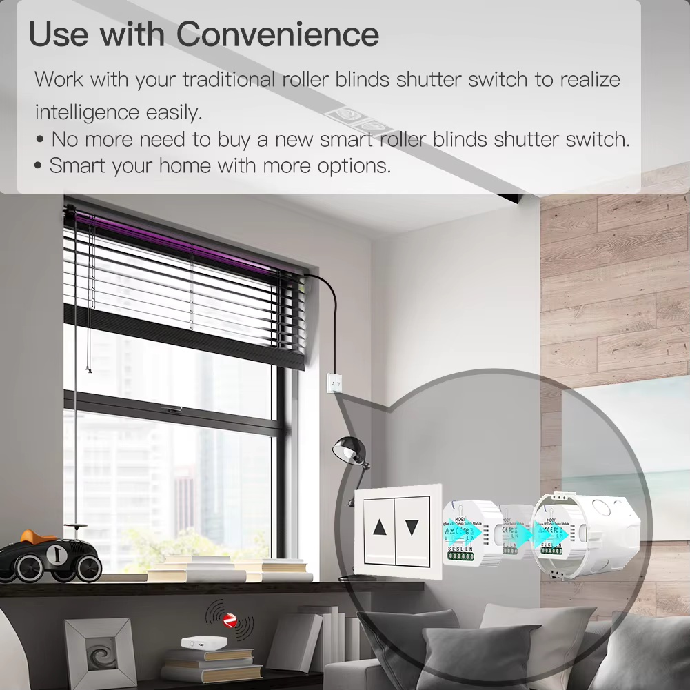 MOES ZigBee スマート RF433 カーテンスイッ - Smart Home Moes のレビューと価格