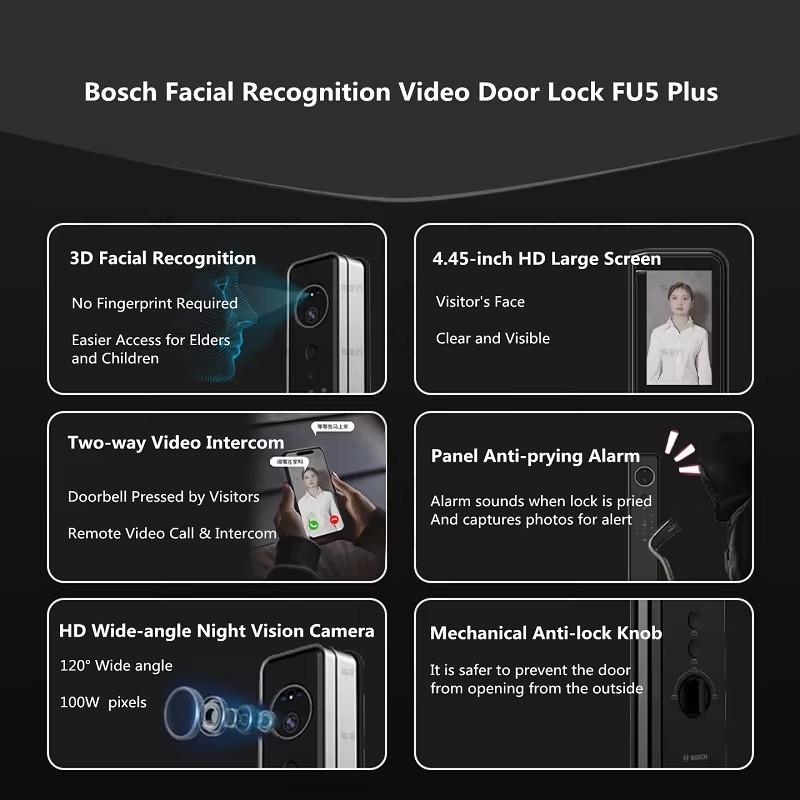 BOSCH FU5-Plus スマートロック 3D 顔認識手 - Smart Home Bosch のレビューと価格