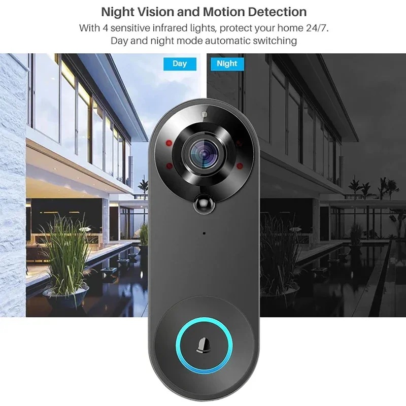 HD 1080P スマートワイヤレスドアベル WiFi ビデ - Smart Home Video Doorphone Ezviz のレビューと価格