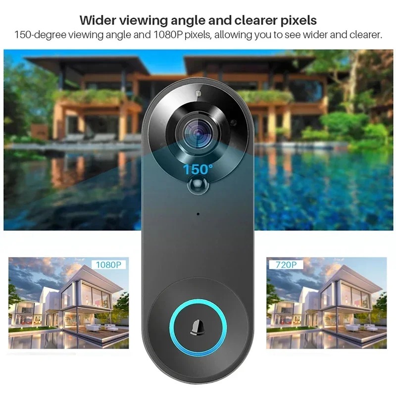 HD 1080P スマートワイヤレスドアベル WiFi ビデ - Smart Home Video Doorphone Ezviz のレビューと価格