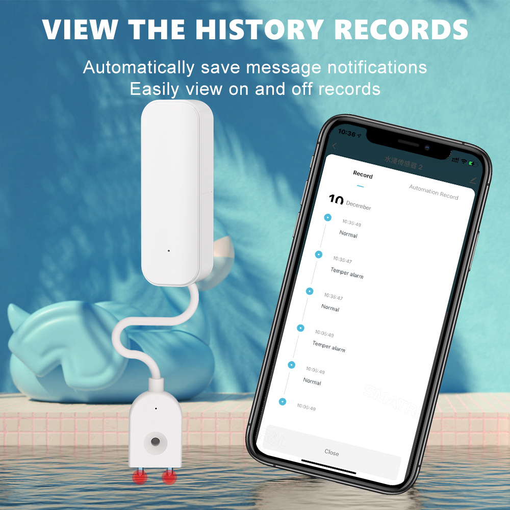 WiFi/Zigbee 水センサー Tuya 漏水警報洪水漏 - Wifi Water Sensor のレビューと価格