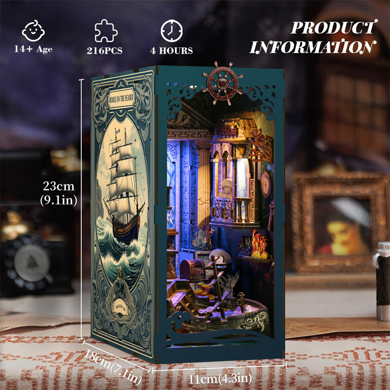 3D 木製 DIY ブックエンドパズル手作りミニモデルキット - Smart Home Vimar のレビューと価格