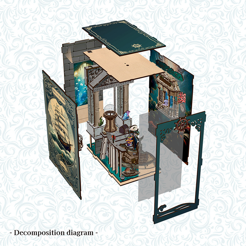 3D 木製 DIY ブックエンドパズル手作りミニモデルキット - Smart Home Vimar のレビューと価格