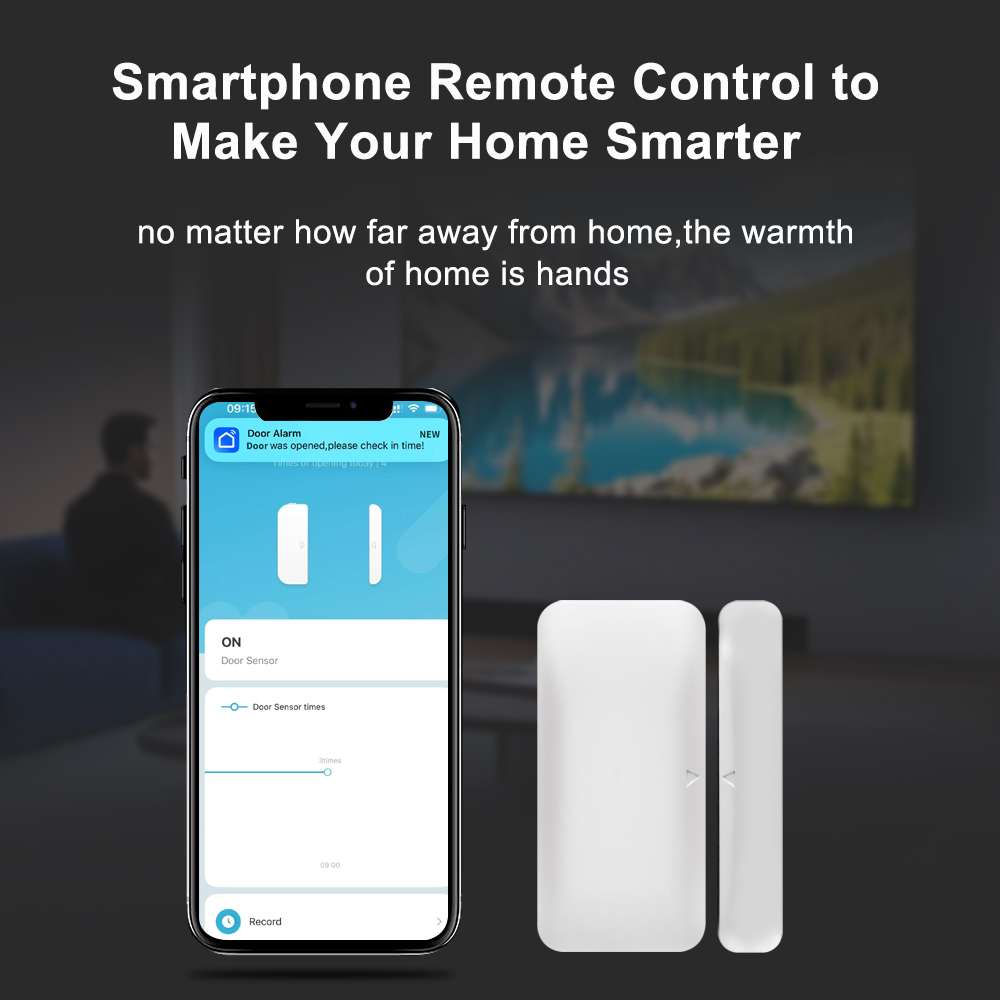 Tuya Zigbee ワイヤレスドア窓センサーミニスマート - Smart Home Full System のレビューと価格