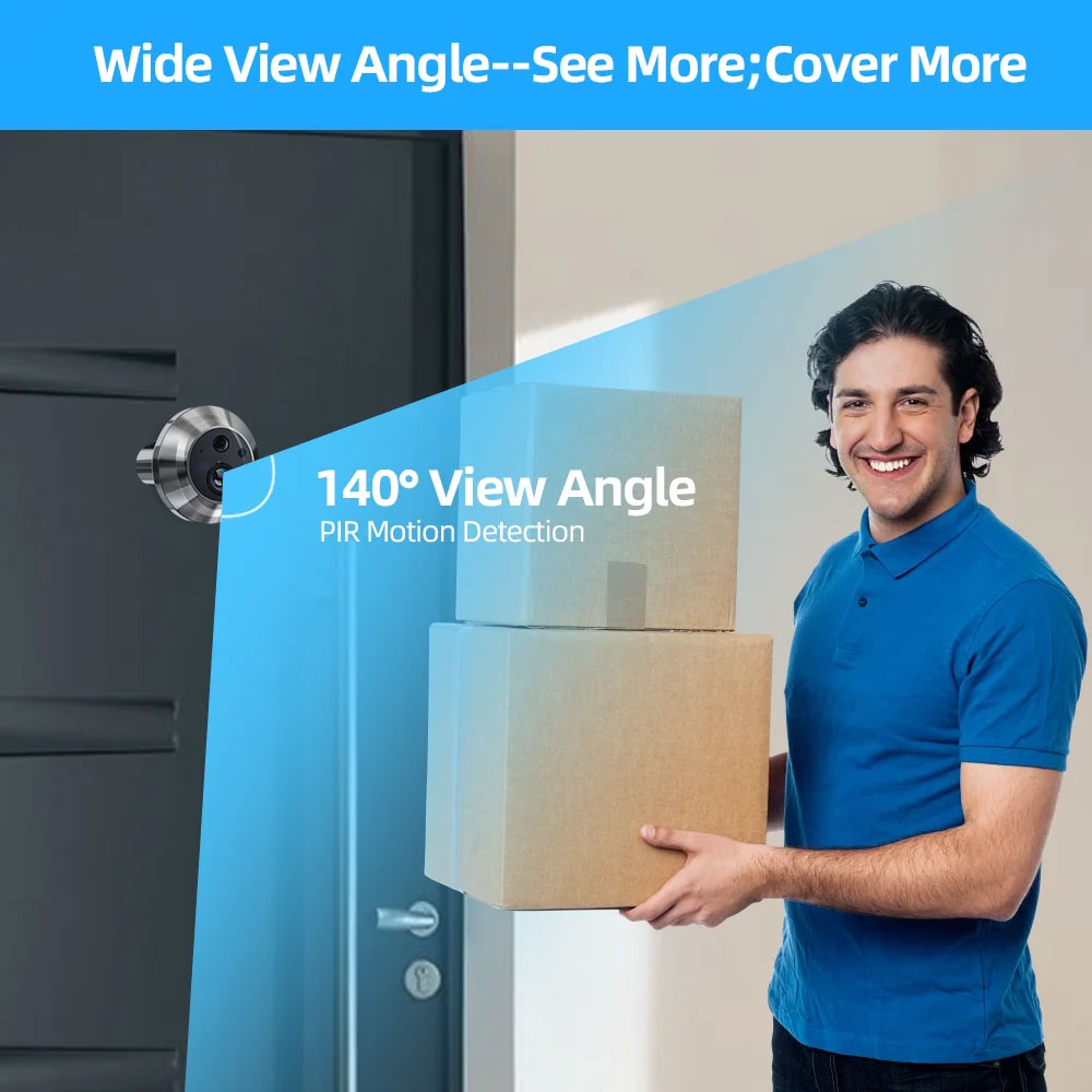 Tuya Smart 5MP ドア覗き穴カメラ、4.3インチ - Smart Home Video Doorphone Ezviz のレビューと価格