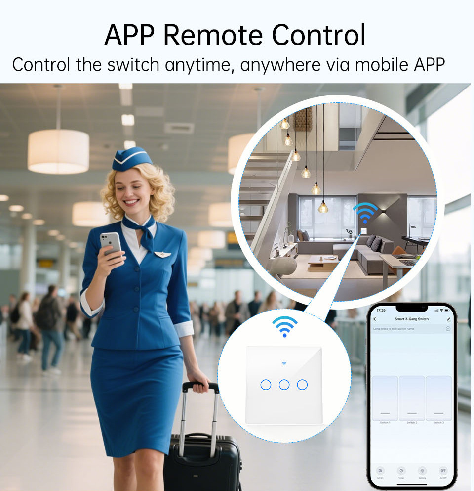 WiFi RF 433mhz タッチウォールライト スマート - Smart Home Full System のレビューと価格