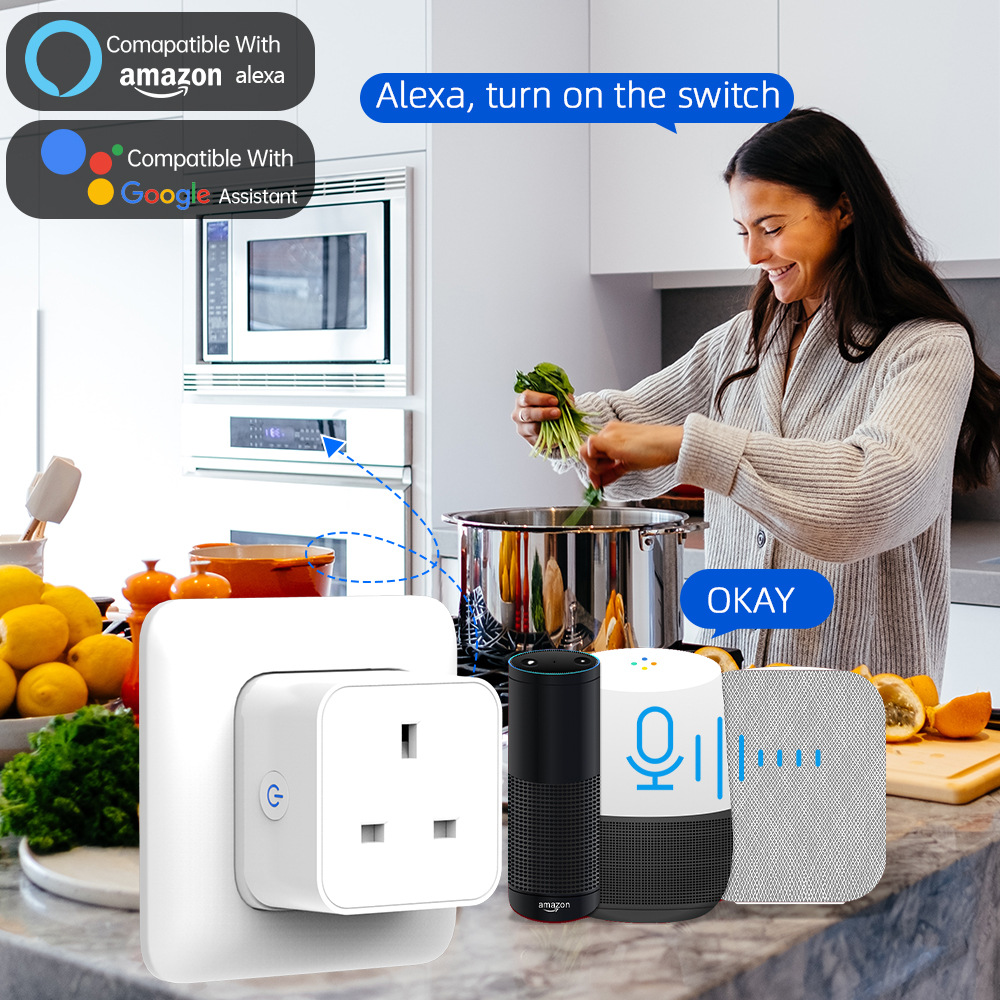 Tuya スマートソケット 16A/20A WiFi または - Smart Home Voice Assistant のレビューと価格