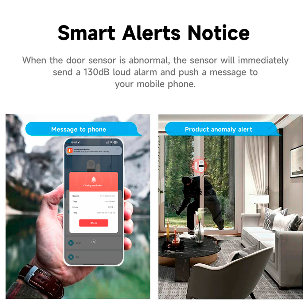 Tuya Zigbee ワイヤレスドアウィンドウ接触センサー - Wireless Door Sensor のレビューと価格