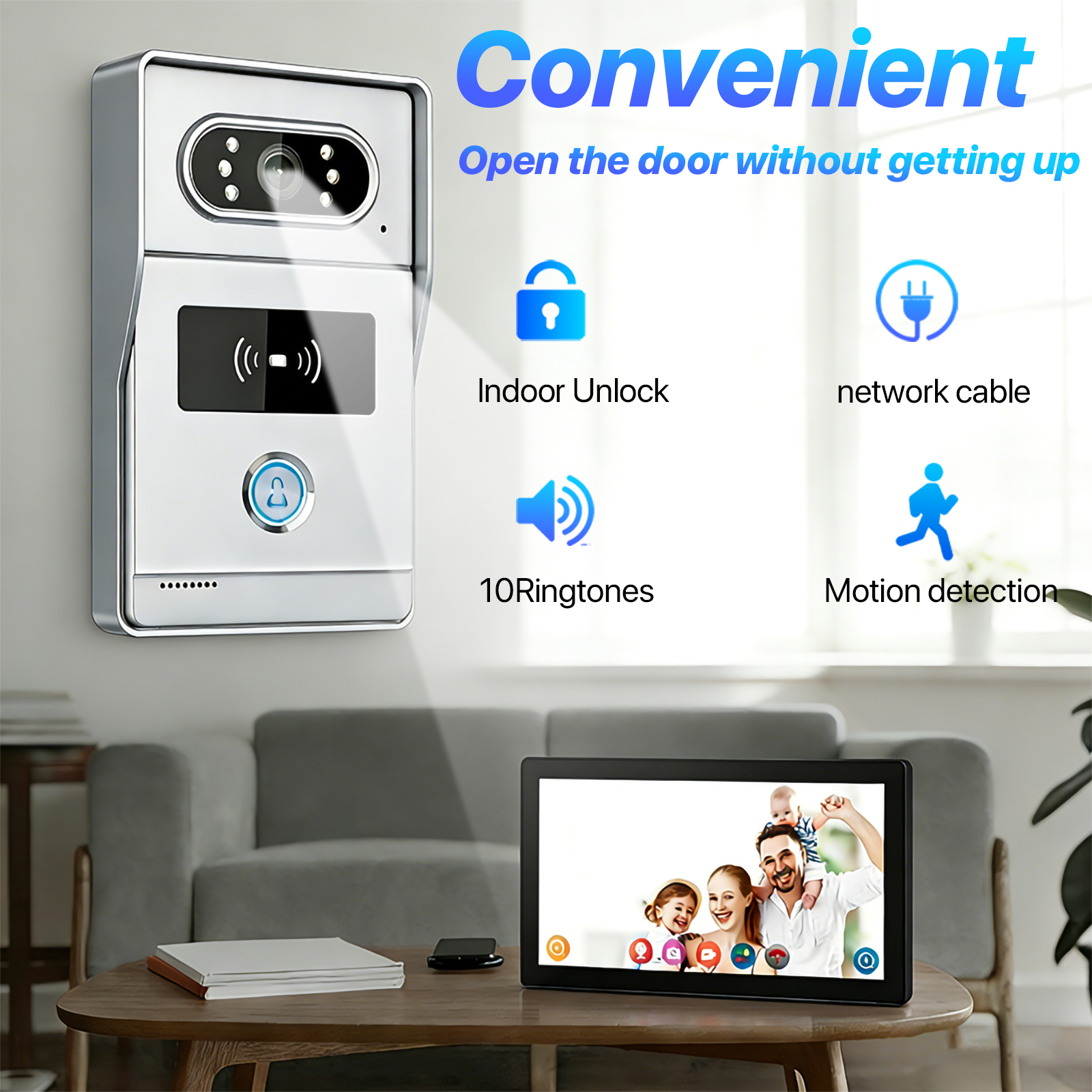Tuyaスマートビデオインターホン10.1インチ2MP HD - Smart Home Touchscreen Control Panel のレビューと価格