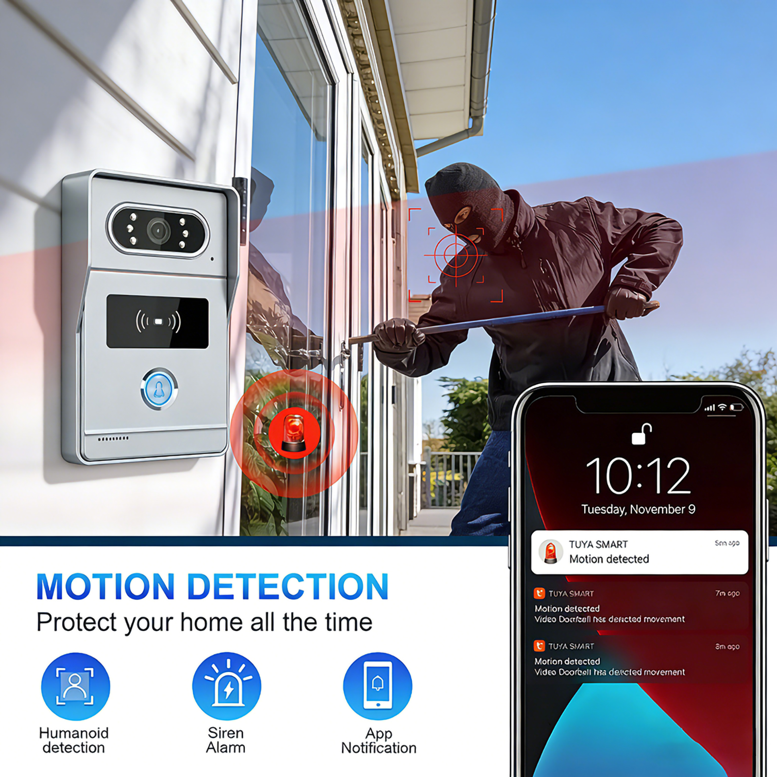 Tuyaスマートビデオインターホン10.1インチ2MP HD - Smart Home Touchscreen Control Panel のレビューと価格